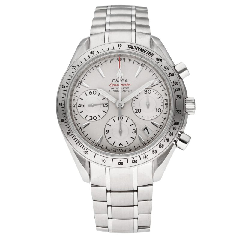 2009 Omega Speedmaster Date Chronometer 32310404002001 Automatico Acciaio 40mm Quadrante Argento - immagine 3