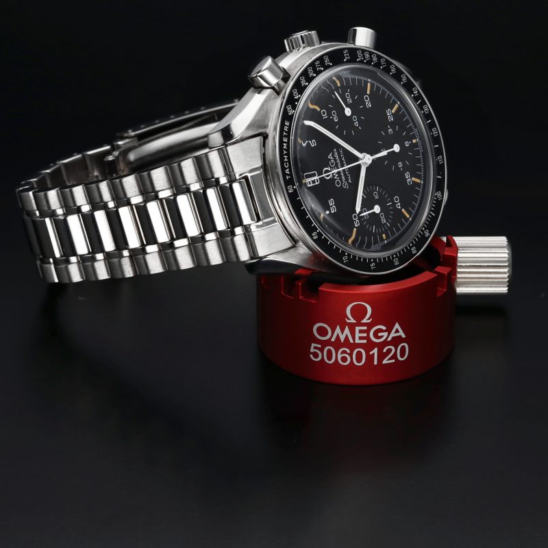 1995 Omega Speedmaster Reduced Automatico 35105000 Quadrante Trizio con Indici Invecchiati Color Crema con Scatola e Garanzia - Revisionato! - immagine 4