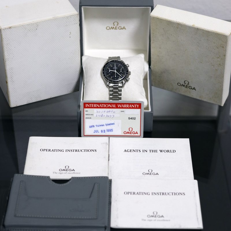 1995 Omega Speedmaster Reduced Automatico 35105000 Quadrante Trizio con Indici Invecchiati Color Crema con Scatola e Garanzia - Revisionato! - immagine 15