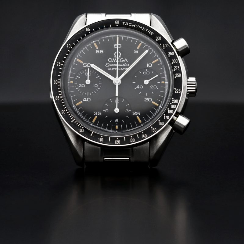 1995 Omega Speedmaster Reduced Automatico 35105000 Quadrante Trizio con Indici Invecchiati Color Crema con Scatola e Garanzia - Revisionato! - immagine 11