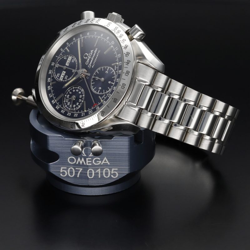 1996 Omega Speedmaster Day Date ref. 35218000 39mm Automatic SS Blue Dial with Box & Papers - Image 5