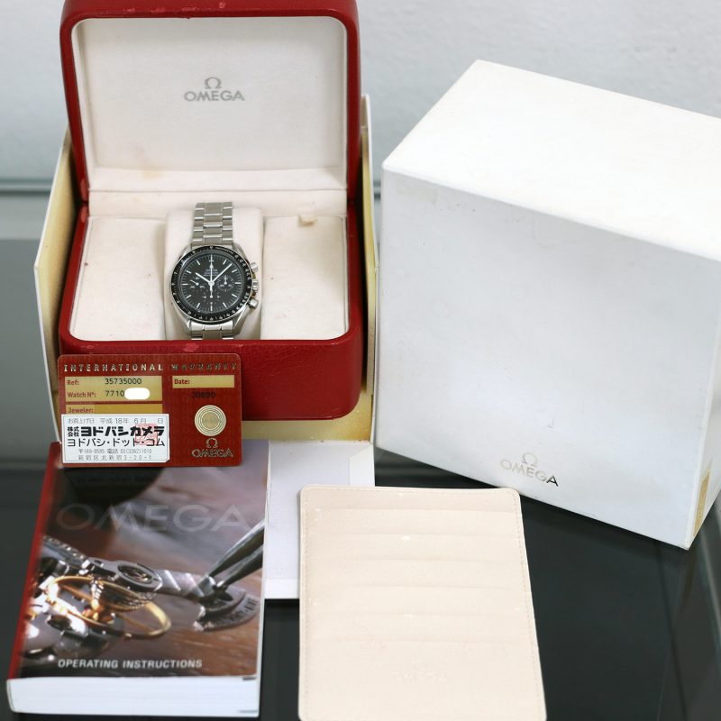 2002 Omega Speedmaster Professional Moonwatch 35735000 Acciaio 42mm Vetro Zaffiro Carica Manuale con Scatola e Garanzia - immagine 15