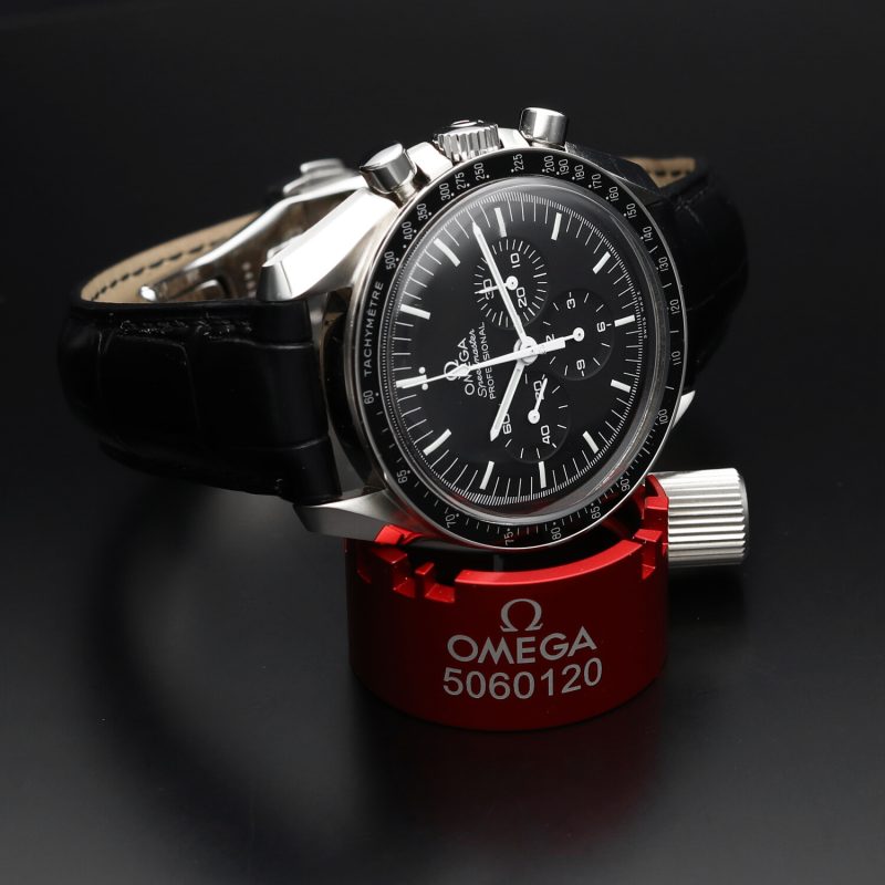 2021 Omega Speedmaster Professional Moonwatch 31133423001001 BLK Leather Strap with Box and Card - Image 7