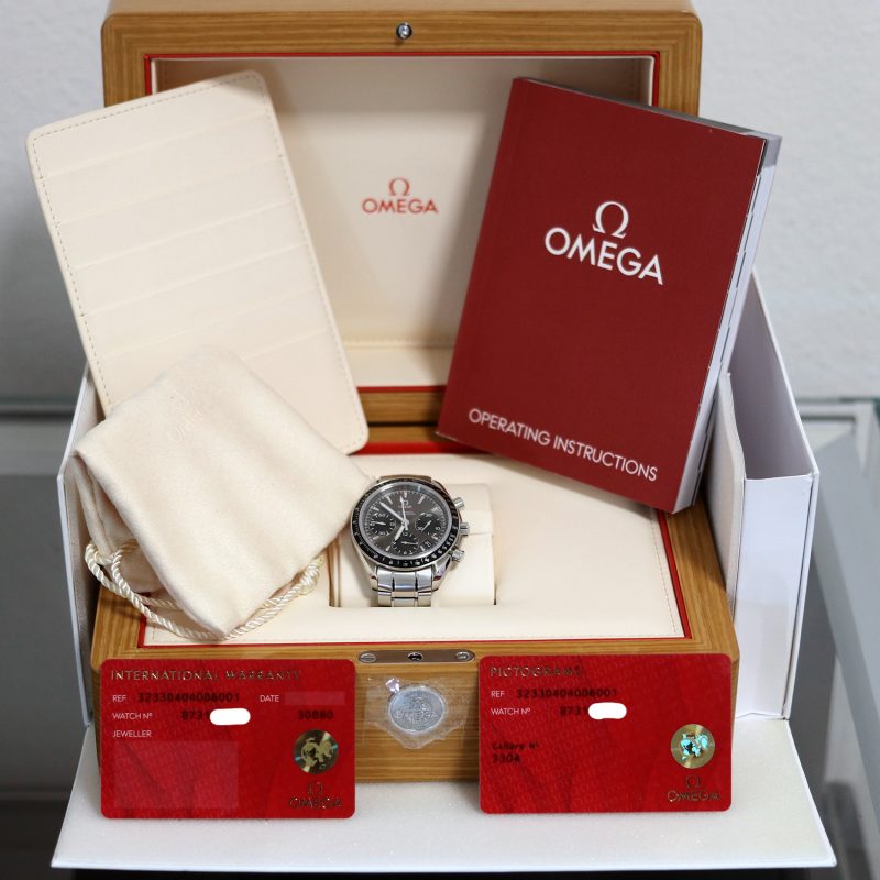 2021 Omega Speedmaster Date Chronometer 32330404006001 Automatic SS 40mm Grey Dial with Box & Card - Image 14