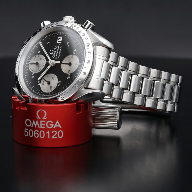 1993 Omega Speedmaster Date Automatico 35115000 Quadrante Panda Nero Revisionato presso Centro Assistenza Autorizzato Omega - immagine 9