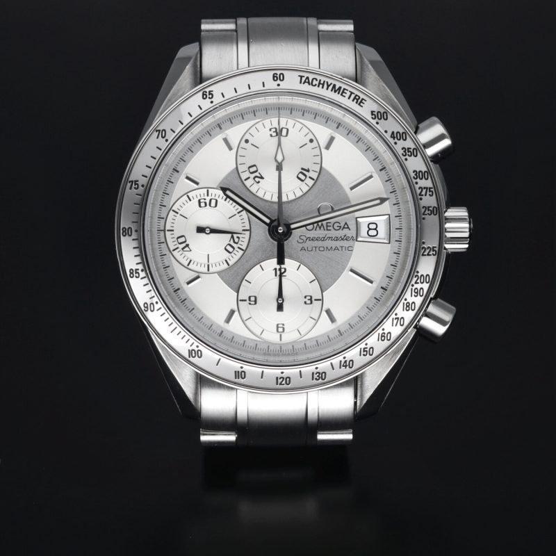 2004 Omega Speedmaster Date Reduced 35133000 Automatic SS 39mm Silver Dial with Box and Card - Omega Serviced - Image 8