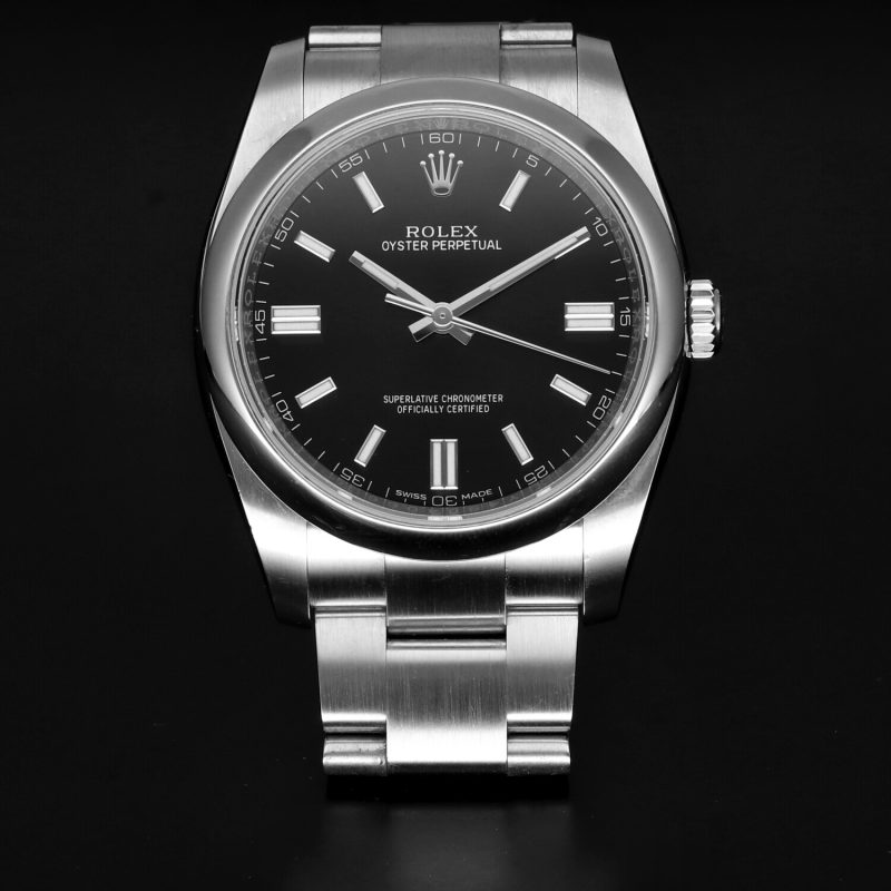 2019 Rolex Oyster Perpetual 116000 Automatico Acciaio 36mm Quadrante Nero con Scatola Garanzia Originale - immagine 3