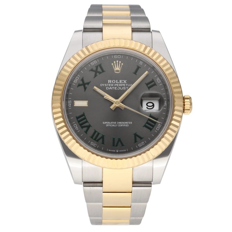 2019 Rolex Datejust 126333 41mm YG & SS Grey Slate Roman Numerals Dial with Rolex Box and Card - Image 3