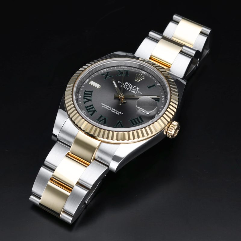 2019 Rolex Datejust 126333 41mm YG & SS Grey Slate Roman Numerals Dial with Rolex Box and Card - Image 10