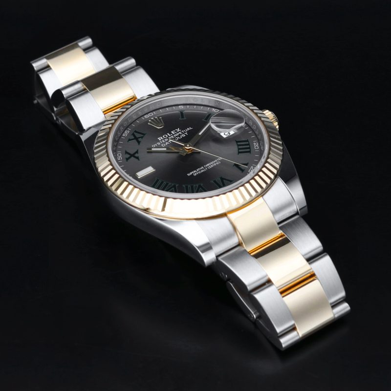 2019 Rolex Datejust 126333 41mm YG & SS Grey Slate Roman Numerals Dial with Rolex Box and Card - Image 11