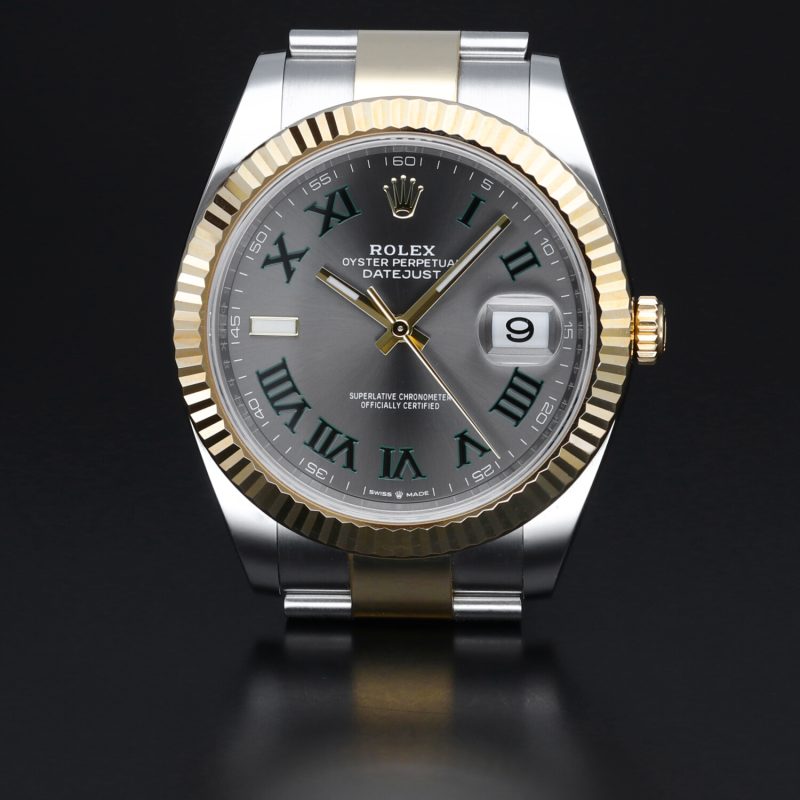 2019 Rolex Datejust 126333 41mm YG & SS Grey Slate Roman Numerals Dial with Rolex Box and Card - Image 9