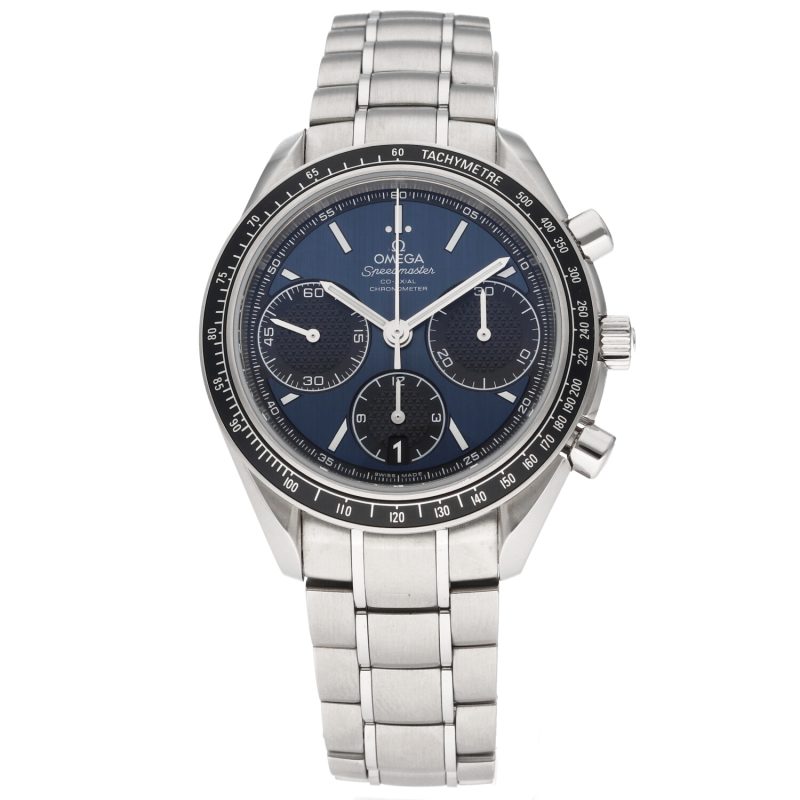 2019 Omega Speedmaster Racing Chronograph 32630405003001 Acciaio Automatico 40mm Quadrante Blu con Scatola e Garanzia - immagine 3