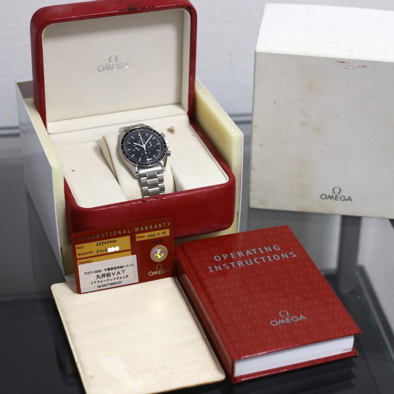 2005 Omega Speedmaster Professional Moonwatch 35705000 con Scatola e Garanzia - Revisionato Presso Centro Assistenza Autorizzato Omega! - immagine 12