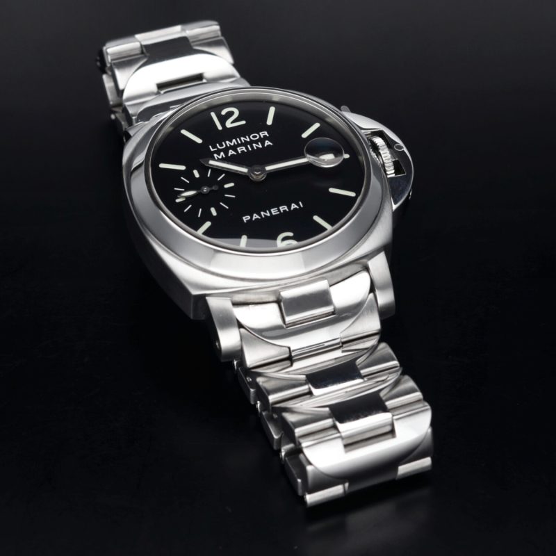 2004 Panerai Luminor Marina PAM00050 Automatic SS 40mm BLK Dial with Box and Card - Image 5