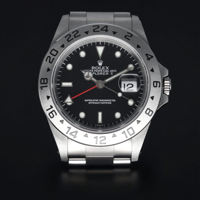 1999 Rolex Explorer II 16570 SS Automatic 40mm “Swiss Only” Dial with Original Papers and Rolex Service Card - Image 9