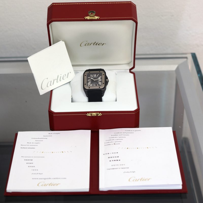 2015 Cartier Santos 100 XL ref. W2020010 / 2656 Automatic Black PVD Stainless Steel with Box and Papers - Image 12