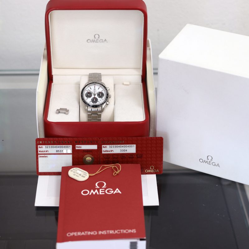 2014 Omega Speedmaster Date 32330404004001 Acciaio Automatico 40mm Quadrante Panda con Scatola e Garanzia - immagine 13