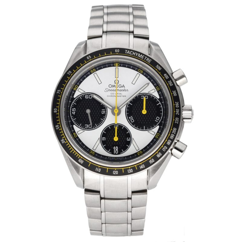 2015 Omega Speedmaster Racing Co-Axial Chronograph 32630405004001 Automatic SS 40mm White Dial - Image 3