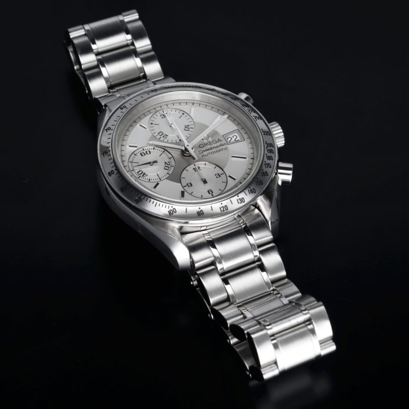 2002 Omega Speedmaster Date 35133000 Automatic SS 39mm Silver Dial with Box & Card - Image 8