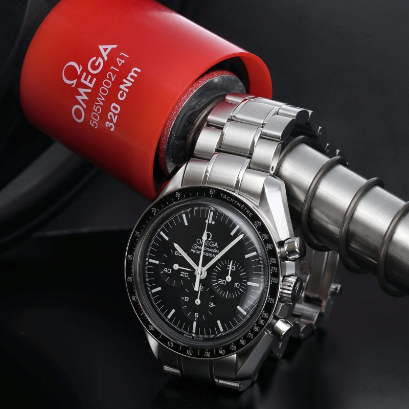 ca. 2005 Omega Speedmaster Professional Moonwatch 35705000 with original Box & Card - Image 4