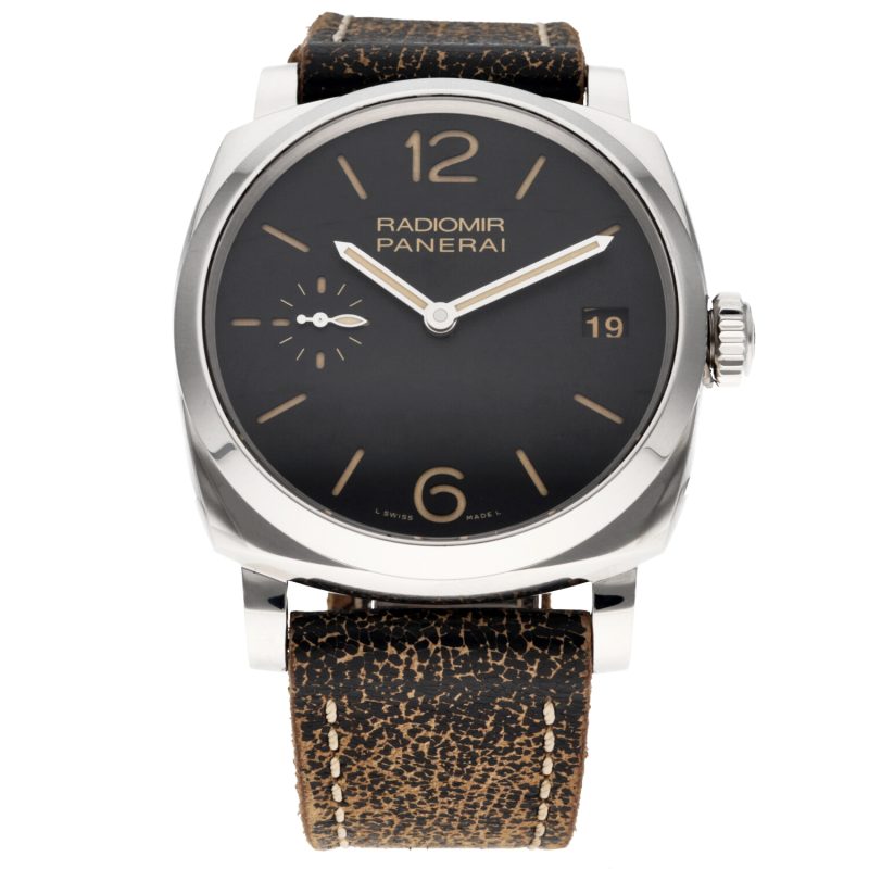 ca. 2013 Panerai Radiomir 1940 3 Days PAM00514 SS Handwound 47mm BLK "Sandwich" Dial with Box and Papers - Image 3