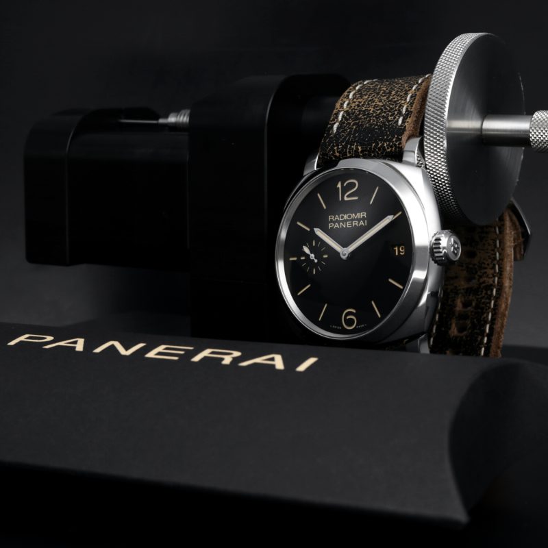 ca. 2013 Panerai Radiomir 1940 3 Days PAM00514 SS Handwound 47mm BLK "Sandwich" Dial with Box and Papers - Image 4