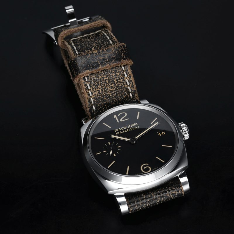 ca. 2013 Panerai Radiomir 1940 3 Days PAM00514 SS Handwound 47mm BLK "Sandwich" Dial with Box and Papers - Image 7