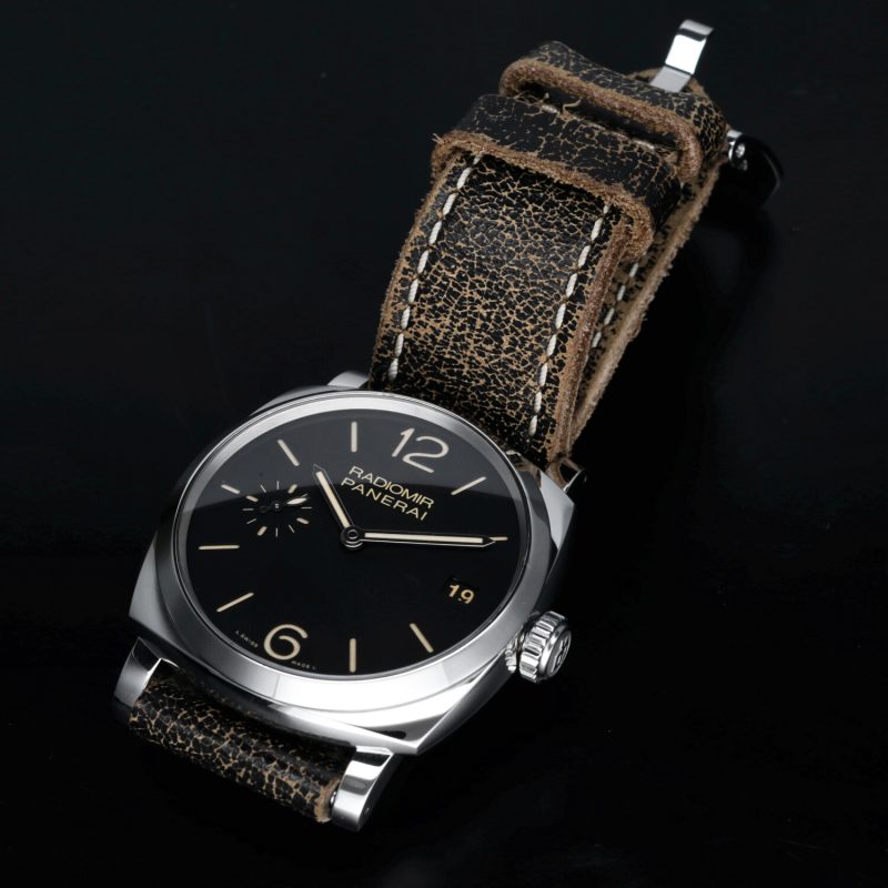 ca. 2013 Panerai Radiomir 1940 3 Days PAM00514 SS Handwound 47mm BLK "Sandwich" Dial with Box and Papers - Image 8