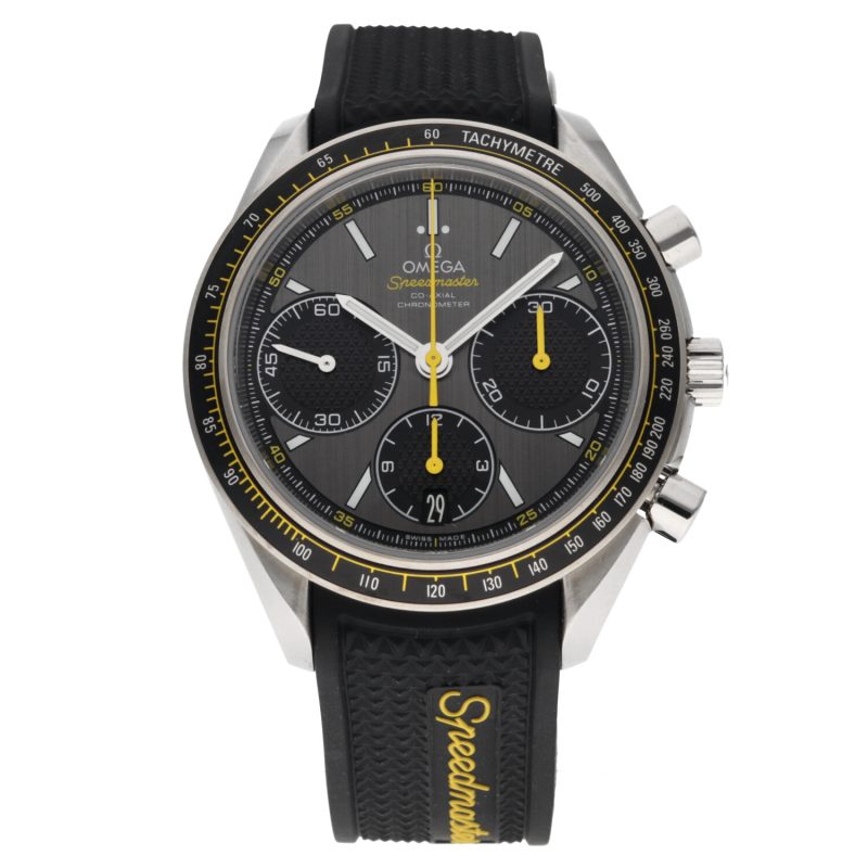 2013 Omega Speedmaster Racing Co-Axial Chronograph 32632405006001 Automatic 40mm Grey Dial BLK Rubber Box & Card - Image 3