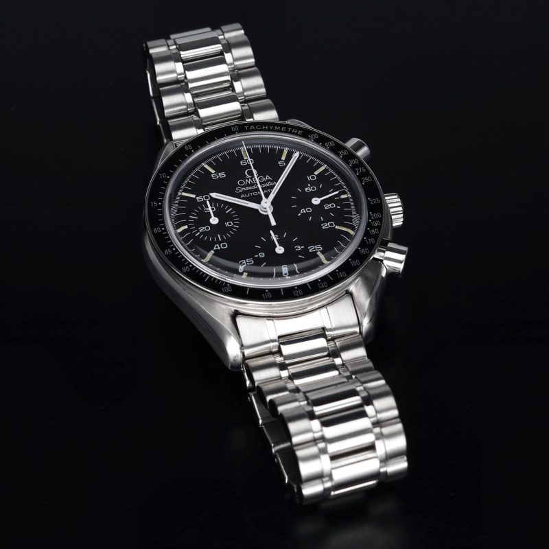 1991 Vintage Omega Speedmaster Reduced 35105000 Quadrante Trizio Indici Invecchiati - Revisionato Omega - immagine 6