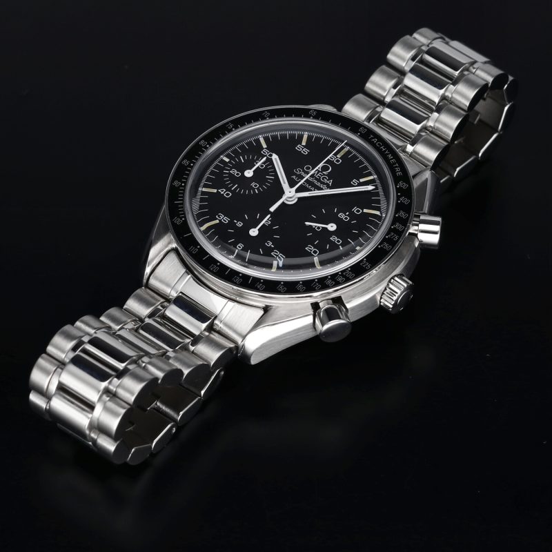 1991 Vintage Omega Speedmaster Reduced 35105000 Quadrante Trizio Indici Invecchiati - Revisionato Omega - immagine 7