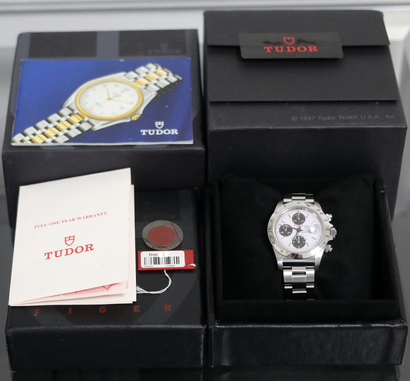 1997 Tudor Prince Date Tiger ref. 79280 Tritium White "Porcelain" Panda Dial with Box & Papers - Image 14