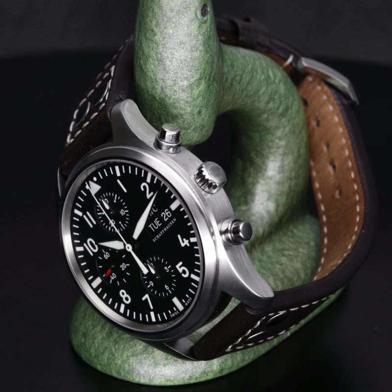 2009 IWC Pilot's Watch Chronograph IW3717-01 Acciaio Automatico 42mm - Con Garanzia Originale - immagine 5