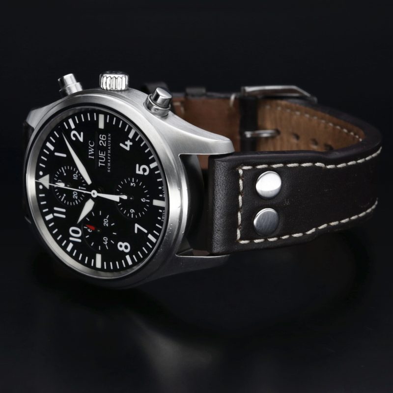 2009 IWC Pilot's Watch Chronograph IW3717-01 Acciaio Automatico 42mm - Con Garanzia Originale - immagine 13