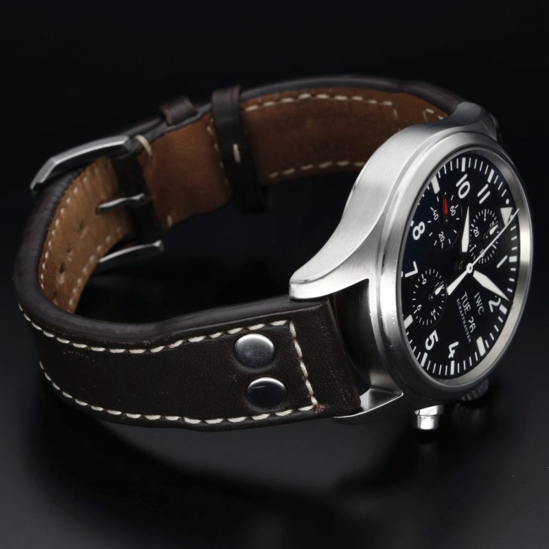 2009 IWC Pilot's Watch Chronograph IW3717-01 Stainless Steel Automatic 42mm BLK Dial - With Papers - Image 12