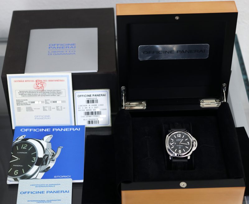 2005 Panerai Luminor Marina Logo PAM00005 Manual Winding SS 44mm with Box and Papers - Image 14