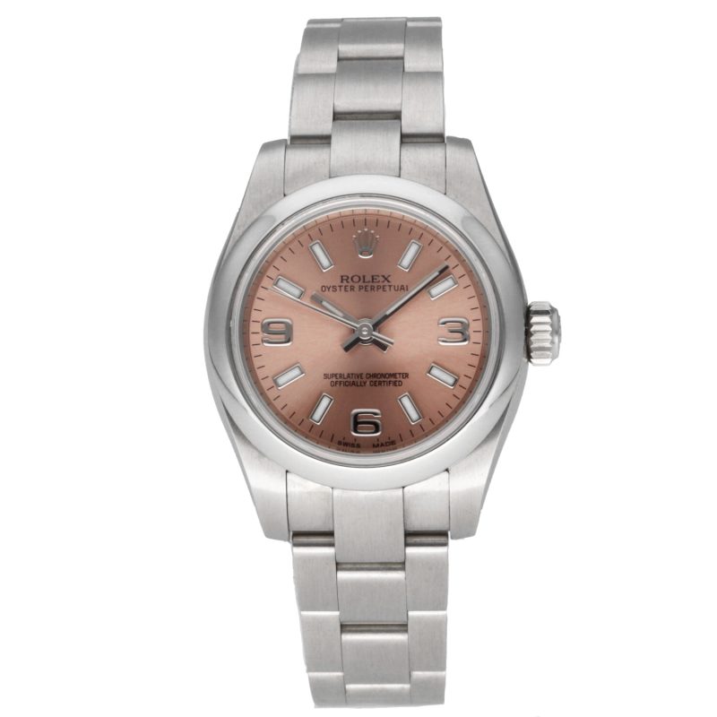 2019 Rolex Ladies Oyster Perpetual 176200 SS 26mm Pink Explorer Dial with Box & Cards - Image 3