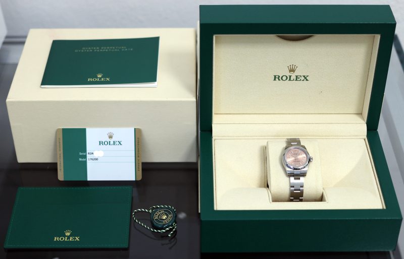 2019 Rolex Ladies Oyster Perpetual 176200 SS 26mm Pink Explorer Dial with Box & Cards - Image 15