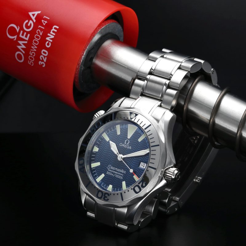 2001 Omega Seamaster Professional 300M ref. 22638000 Quadrante Blu Onde con Garanzia Originale - immagine 9