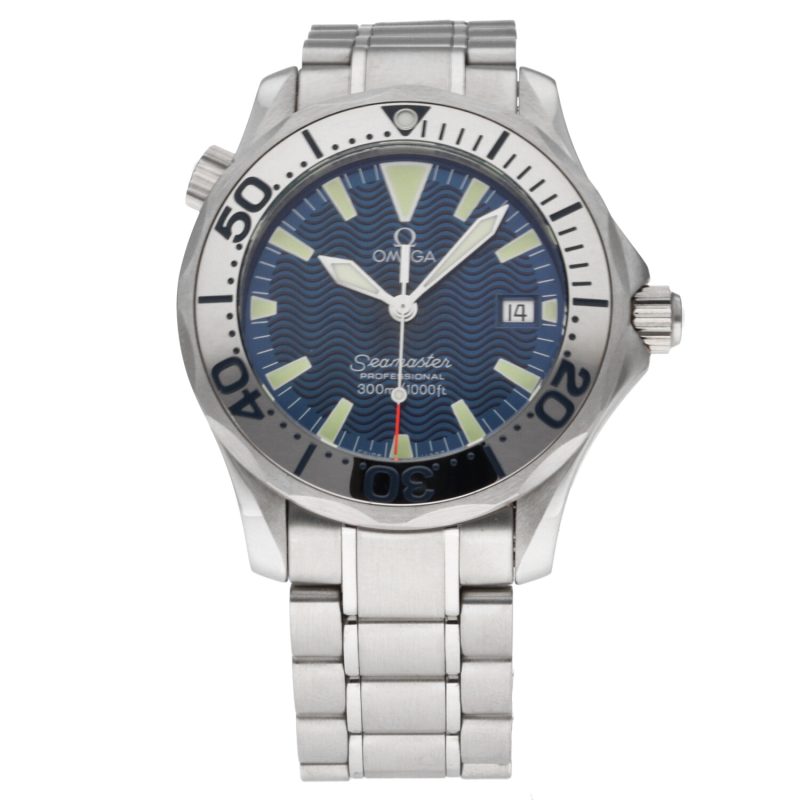 2001 Omega Seamaster Professional 300M ref. 22638000 Quadrante Blu Onde con Garanzia Originale - immagine 3