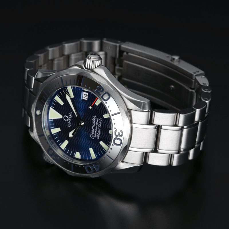 2001 Omega Seamaster Professional 300M ref. 22638000 Quadrante Blu Onde con Garanzia Originale - immagine 13