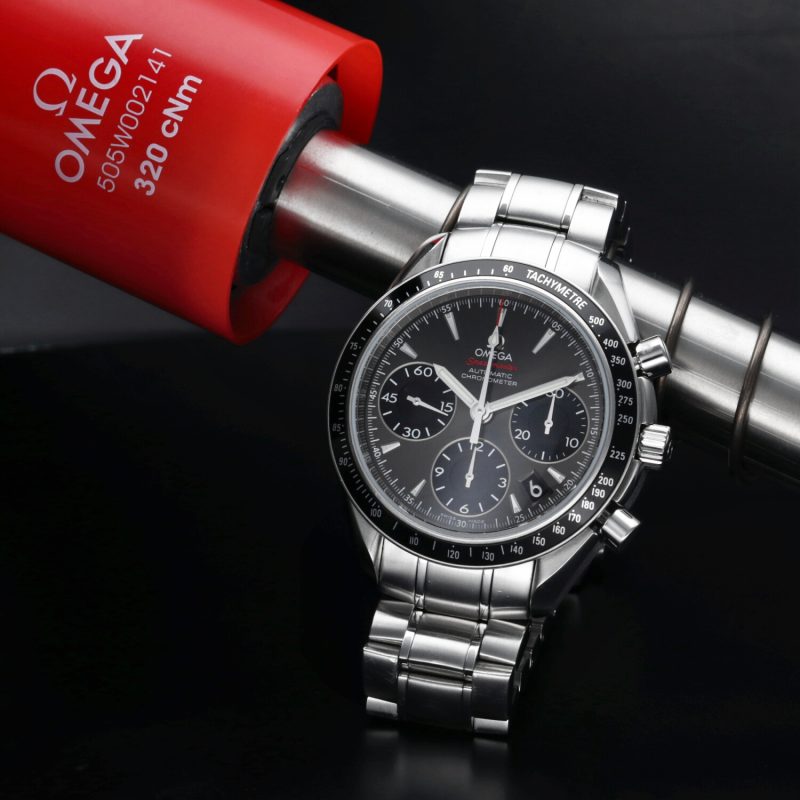 2021 Omega Speedmaster Date Chronometer 32330404006001 Automatic SS 40mm Grey Dial with Box & Card (Copia) - Image 5