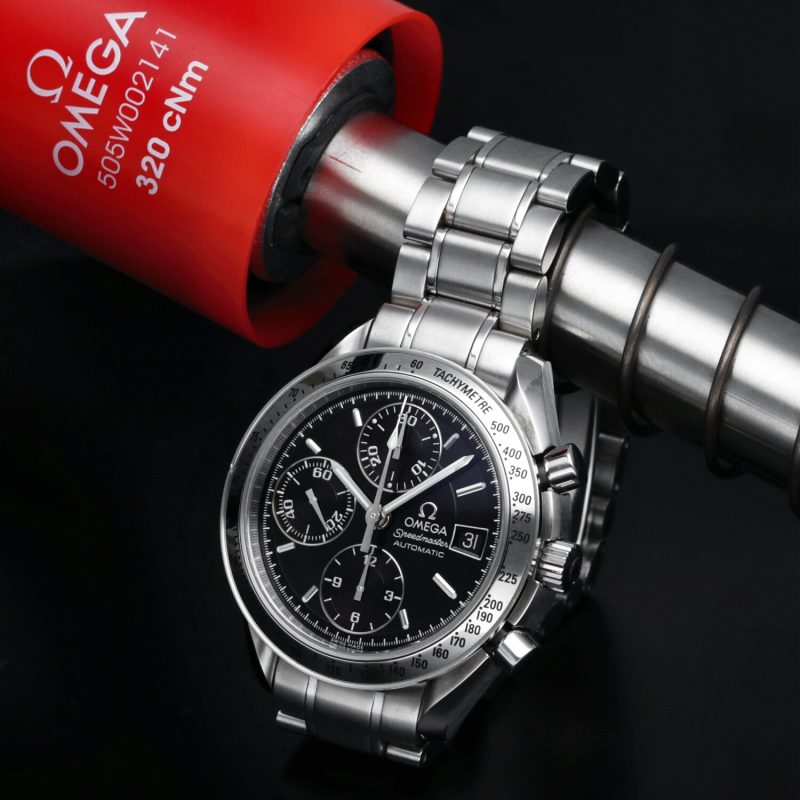 ca. 1998 Omega Speedmaster Date 40 ref. 35135000 with Box - Serviced by Official Omega Certificate Service Center - Image 5