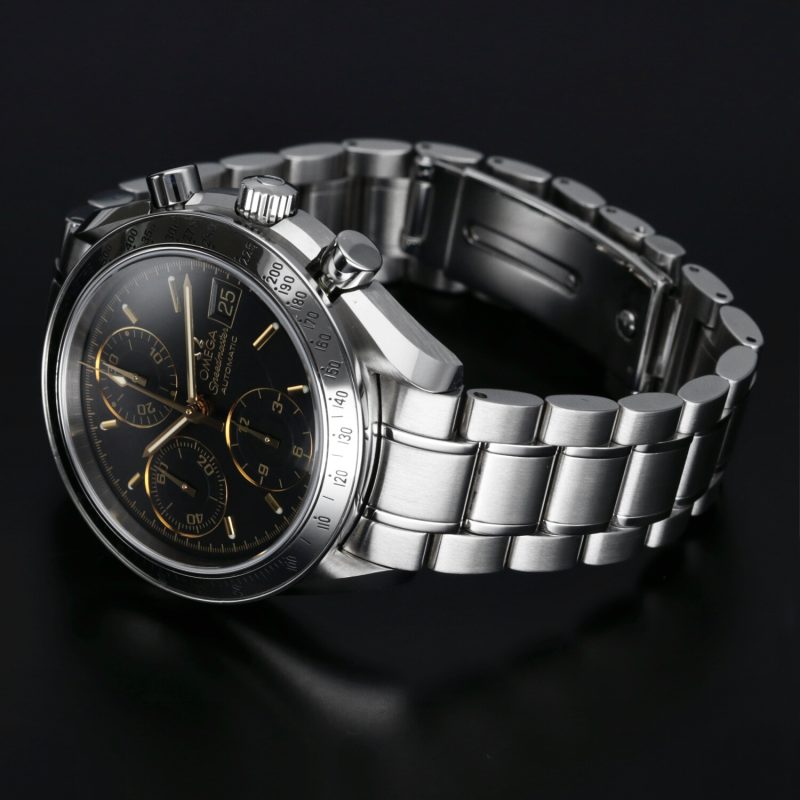 ca. 1999 Omega Speedmaster Date 35135400 Black Dial with Hands and Markers Gold Plated Limited Edition to Japan Market - Serviced by Official Omega Certificate Service Center - Image 14