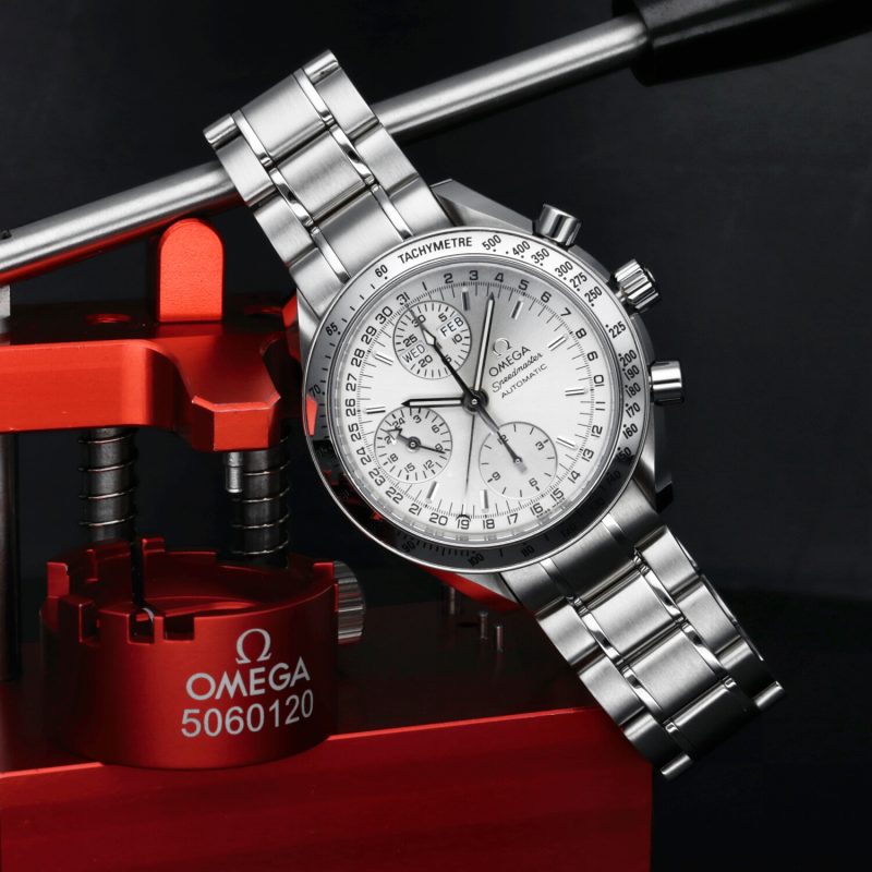 ca. 1998 Omega Speedmaster Day-Date 39 ref. 35233000 Serviced by Official Omega Certificate Service Center - Image 5