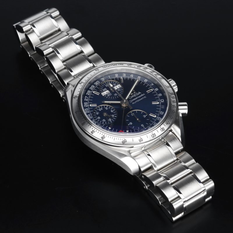 2007 Omega Speedmaster Day Date 39 ref. 35238000 with Box & Card Serviced by Official Omega Certificate Service Center - Image 11