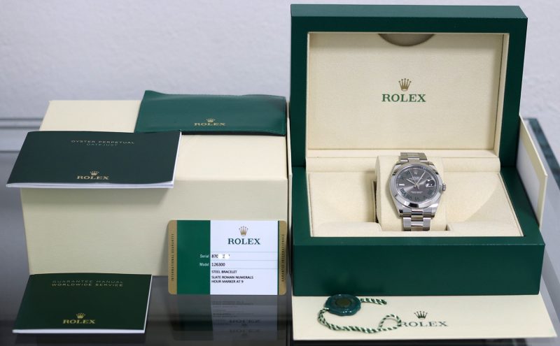 2019 Unpolished Rolex Datejust 126300 41mm "Wimbledon" Dial with Box and Card - Image 16