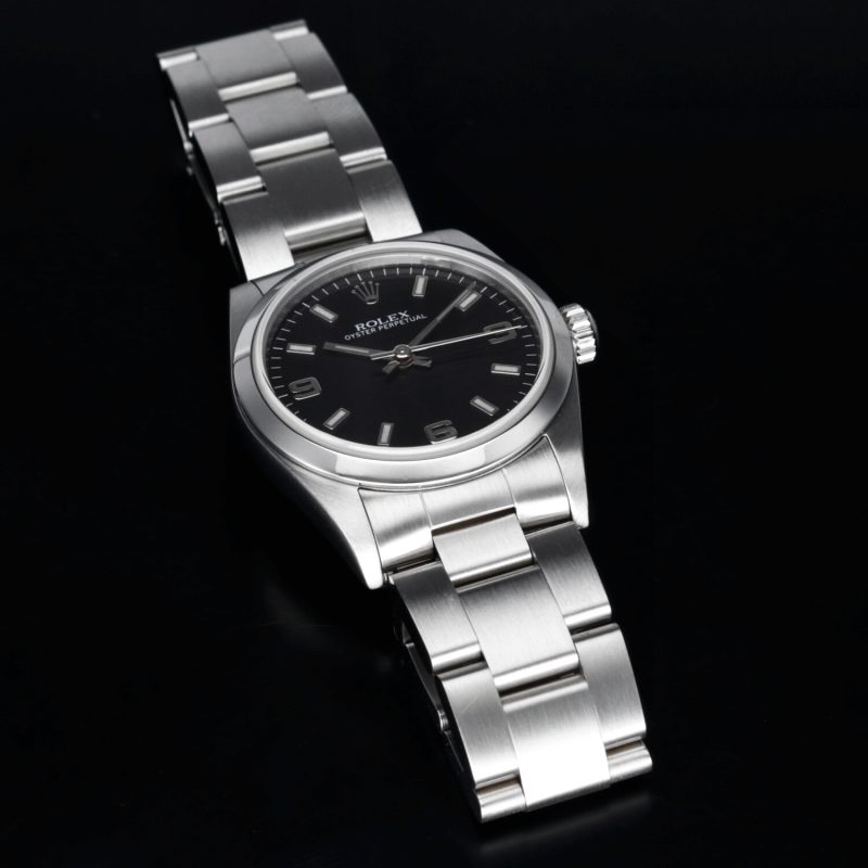 2001 Rolex Midsize Oyster Perpetual 77080 Black Explorer 3/6/9 Dial with Original Box - Image 11