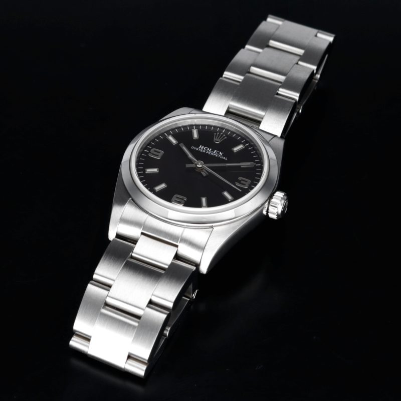 2001 Rolex Midsize Oyster Perpetual 77080 Black Explorer 3/6/9 Dial with Original Box - Image 12