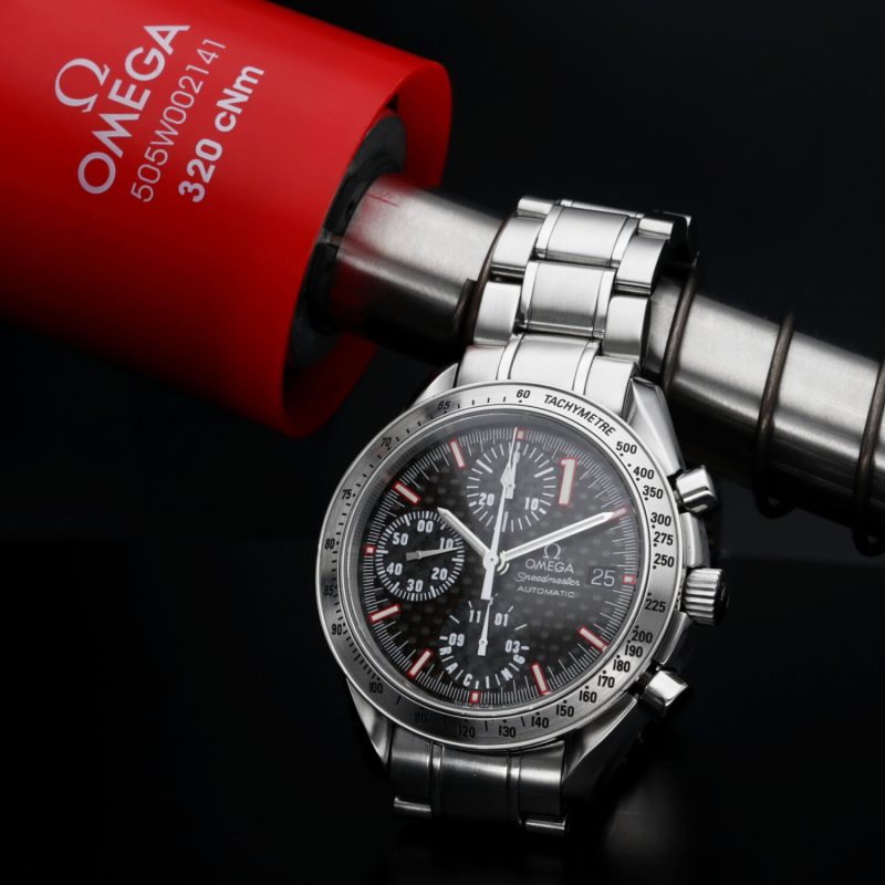 2002 Omega Speedmaster Racing Michael Schumacher Limited Edition 35195000 with Box & Card - Omega Serviced - Image 3